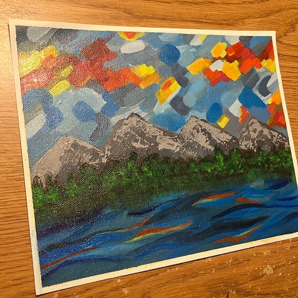 Colorful Mountain Landscape Painting - Picture 1 of 2